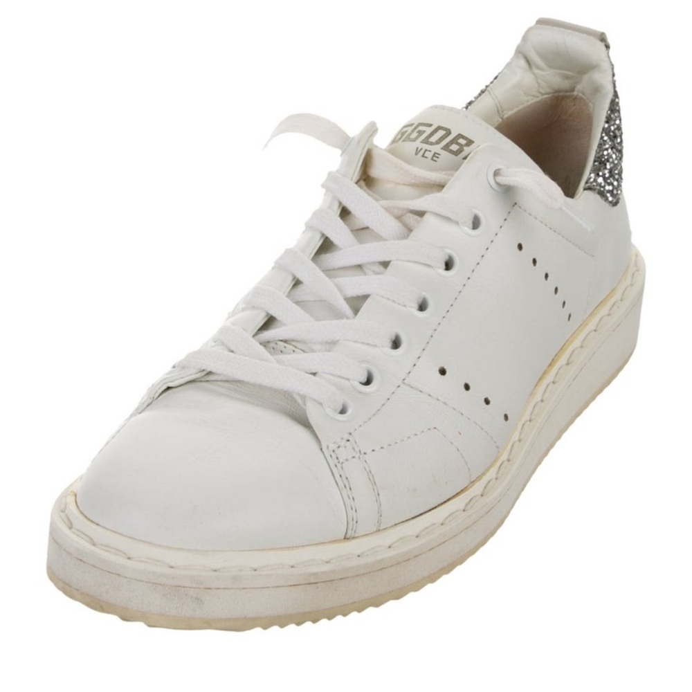 Golden Goose Starter SOLD OUT white with silver glitter heel GGDB/STARTER 9